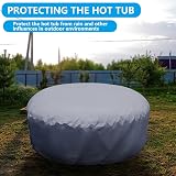 GIONAR 190×70CM Round Hot Tub Cover 4 Person Full Coverage UV Waterproof view 6