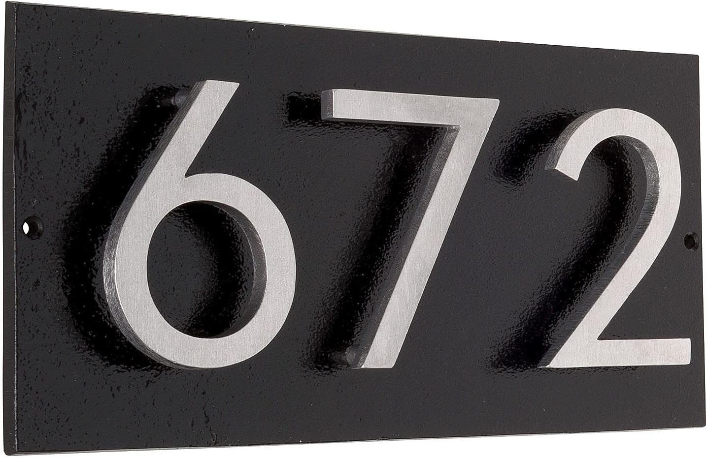 Address Signs - 40 Color Options-Aluminum Floating Modern 4'' Numbers Horizontal Address Plaque (3 Digits)-Montague Metal Products