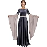 daizbella Renaissance Dress Women Retro Velvet Gown Medieval Costume Handmade Fantasy Medieval Dress