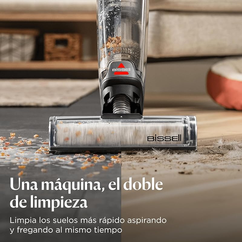 Bissell crosswave omniforce, aspirador de pó sem fio, aspirador e esfregão tudo-em-um, aspirador potente, tecnologia anti-emaranhado e detecção de entupimento de animais de estimação, limpeza de múltiplas superfícies, 3912n