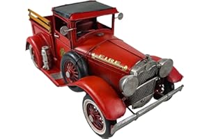 Berfutall-12'' Iron Classic Red Truck Pick-up Model Collectible Vehicle Decoration, Metal Truck Christmas Decor ，Unique Blend of Vintage, Rustic, Farmhouse Truck Decor for Table Top Decor. (B)