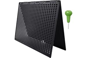 MAUJOY Braille Slate & Metal-Tip Stylus Kit - Portable Plastic Writing Slate (27 Lines, 30 Cells) - Fingerboard for Blind, Label Making Tool