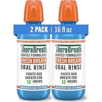 TheraBreath Fresh Breath Oral Rinse, Rainforest Mint, 16 Ounce Bottle - View 8