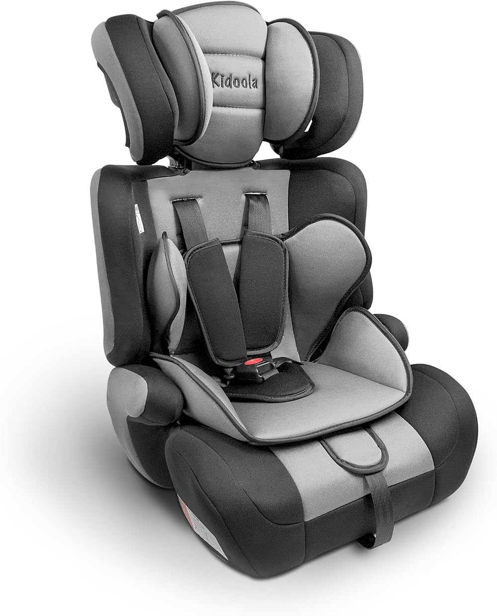 Kidoola Adjustable Booster Car Seat Grey and Black Up to 12 Years