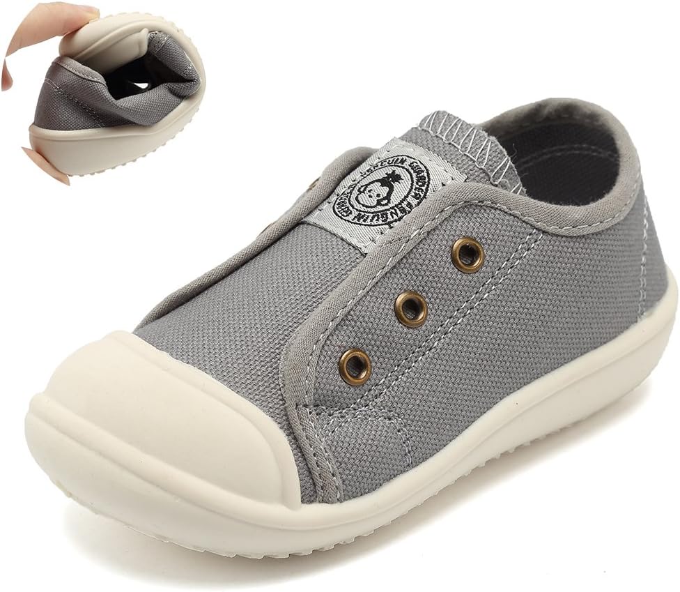 Slip on Canvas Sneakers Casual Walking Shoes for Boy's and Girl's (Toddler/Little Kid)