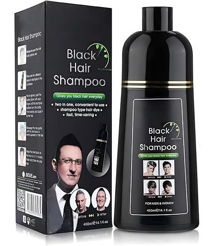 Instant Black Hair Shampoo 14.1 fl oz (400 ml), gentle botanical