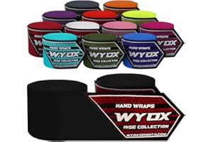 WYOX Boxing Hand Wraps Inner Gloves, Elasticated Thumb Loop Bandages Mexican Style Under Mitts Wrist Wrap Protection Muay Thai MMA Kickboxing Martial Arts Punching Bag Training Men Women