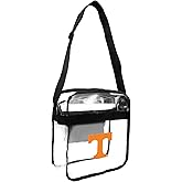 Littlearth NCAA Tennessee Volunteers Clear Crossbody Carryall, Team Color, 12" x 12" x 6"