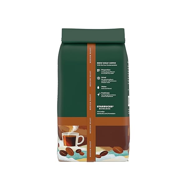 STARBUCKS GROUND COFFEE, MEDIUM ROAST COFFEE, BREAKFAST BLEND, 100% ARABICA, 1 BAG (28 OZ)