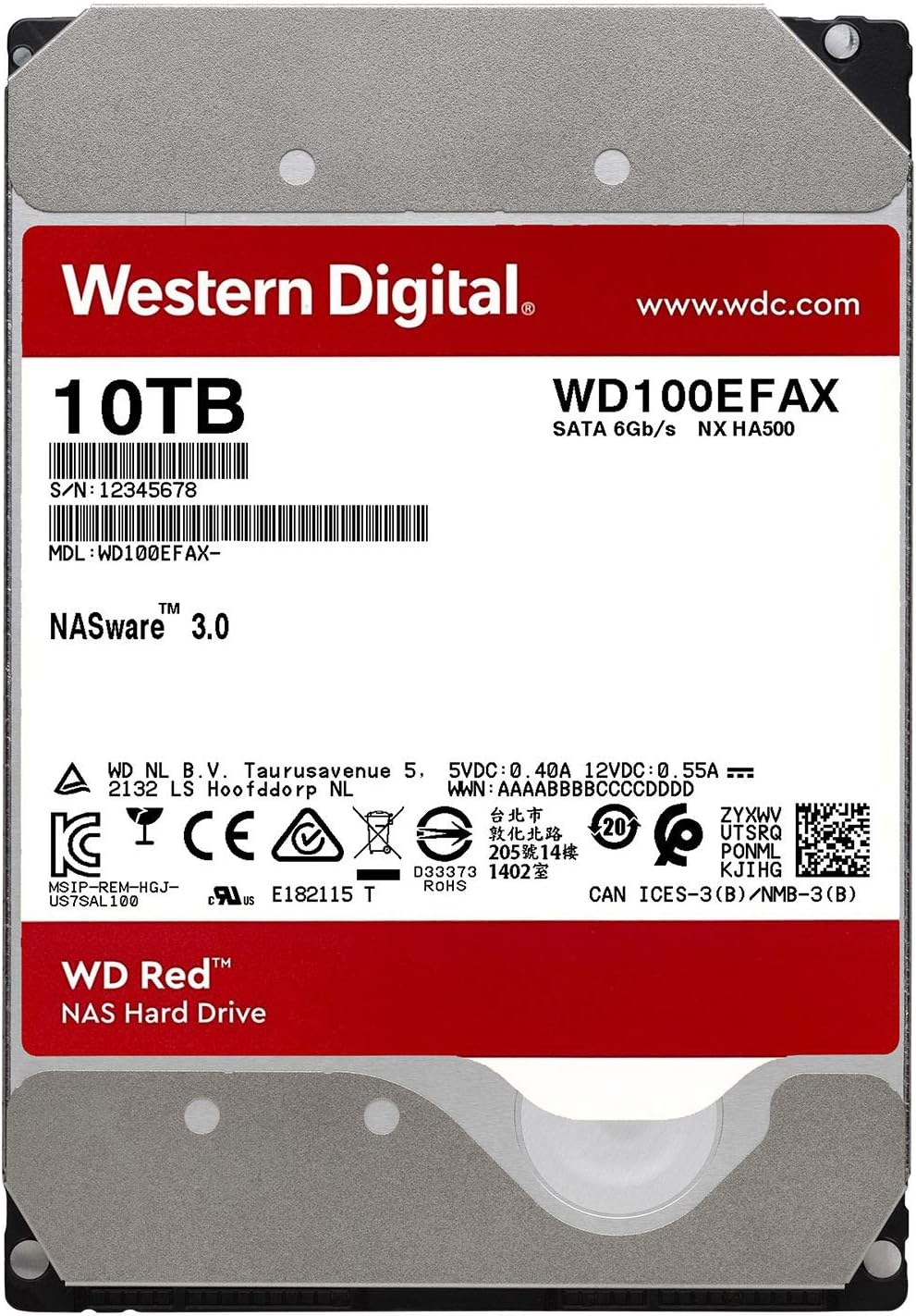 WD Red 10TB 3.5" SATA 6Gb/s 10TB 5400rpm HDD - Image 3