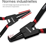 WISEUP Circlip Pliers 170mm Internal Straight Tip Pliers 1.5mm Tip view 3