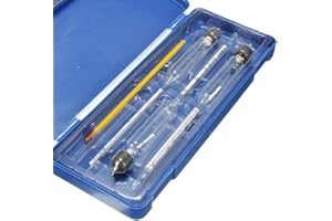 Drillpro 3Pcs Alcohol Hydrometer Meter Vinometer Measure Tester Proof Gadgets Tester Hydrometer Alcohol Meter Checker Kits wi