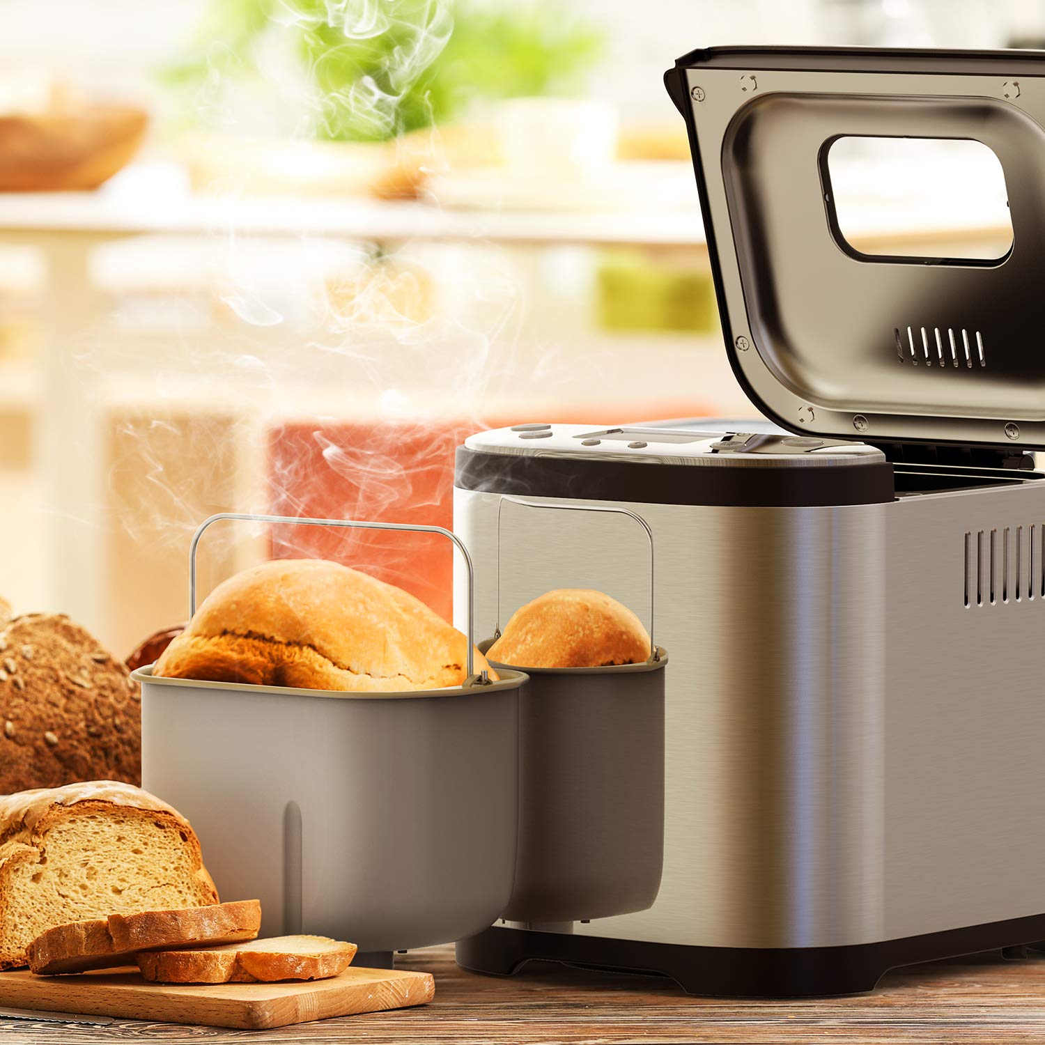 Panificadora Autom aacute tica 710W Panificadora Programable Homever