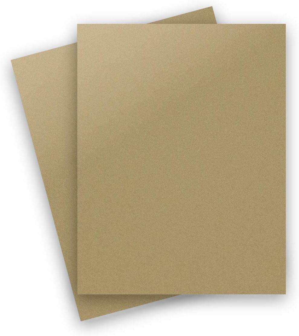 PaperPapers Metallic 8.5X11 Letter Size 32T Specialty Paper, Lightweight foldable multi-use - Antique Gold Leaf,500-PK