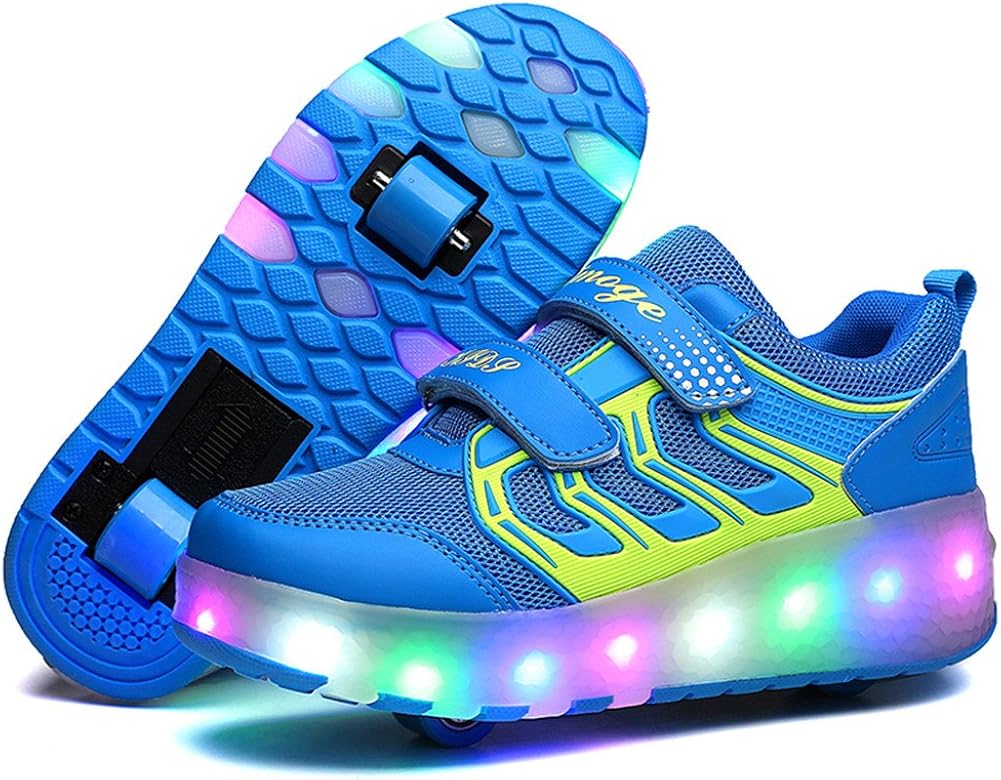 Yusunny Schuhe LED Licht mit Rollen,USB Aufladen, Kinderschuhe LED/Skateboard Jungen Mädchen ...