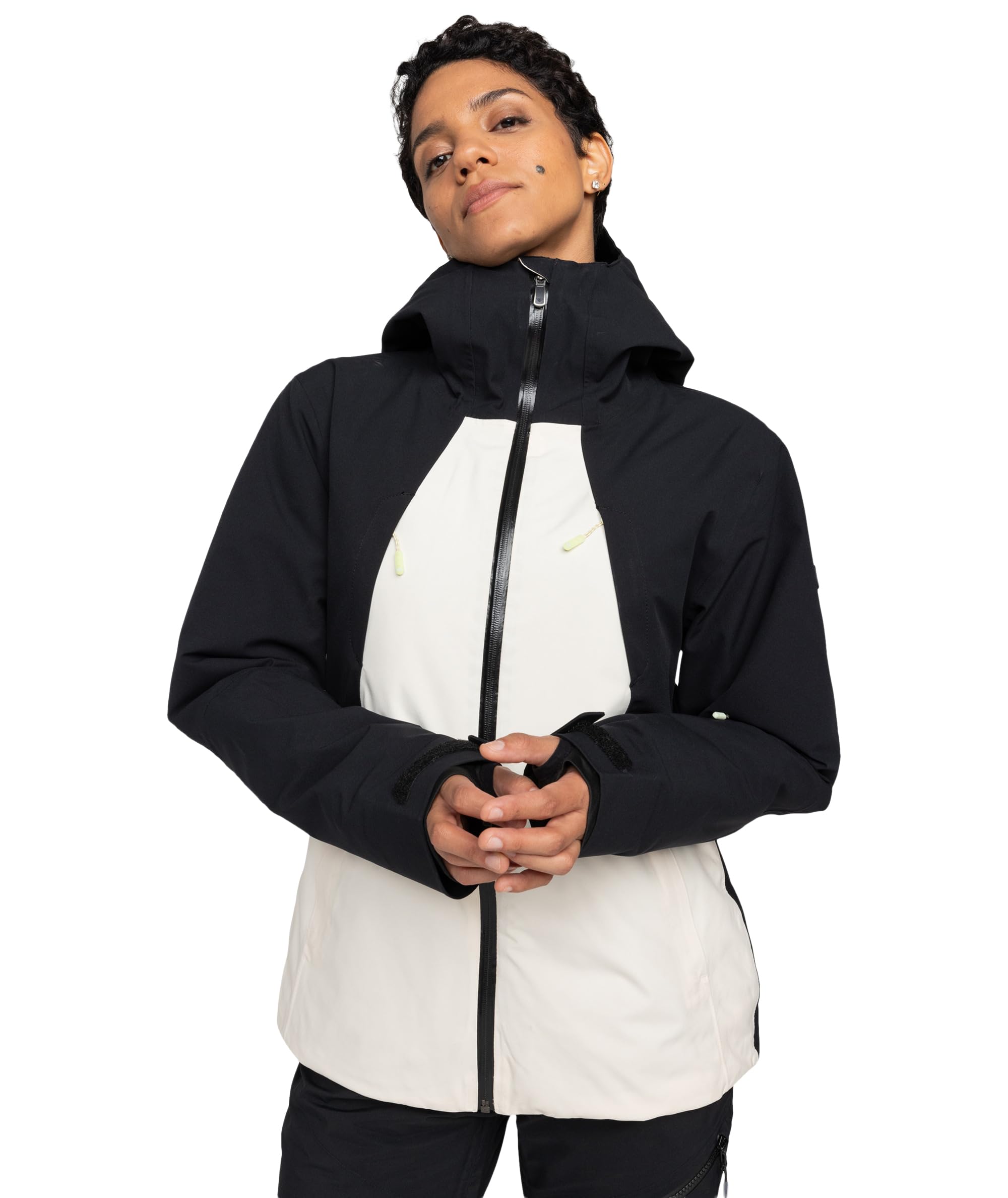 Photo 1 of Roxy Women's Wild Twist Snowboard Jacket – 15K Waterproof, Insulated Ski Jacket, Hydrosmart Technology, Anthracite, Medium