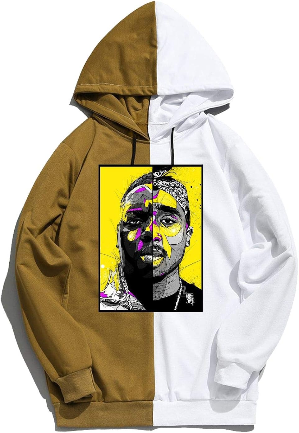 Amazon.com: baixia Biggie Men's Hoodie Cool Design Two-Tone Sweater