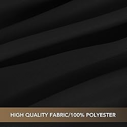 sancua Black Rectangle Tablecloths for 8 Foot
