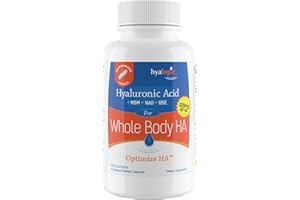Hyalogic Hyaluronic Acid 120 mg Delayed Release Capsules | Combo Formula w/Glucosamine MSM | Support Healthy Eyes and Skin and Overall Body | Promote Healthy Skin | Non-GMO (30 Count)