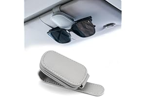 wenvastree Sunglasses Holders for Car Sun Visor-Magnetic Leather Sunglasses Holder for car-Eyeglass Hanger Clip-Car Visor Accessories for Woman Man