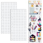 LANSI Pegboards, Pegboard Wall Organizer Panels, Peg Boards for Wall, Craft Room, Kitchen, Garage, Living Room, Bathroom, and Study Room, Easy to Install (4Pcs)