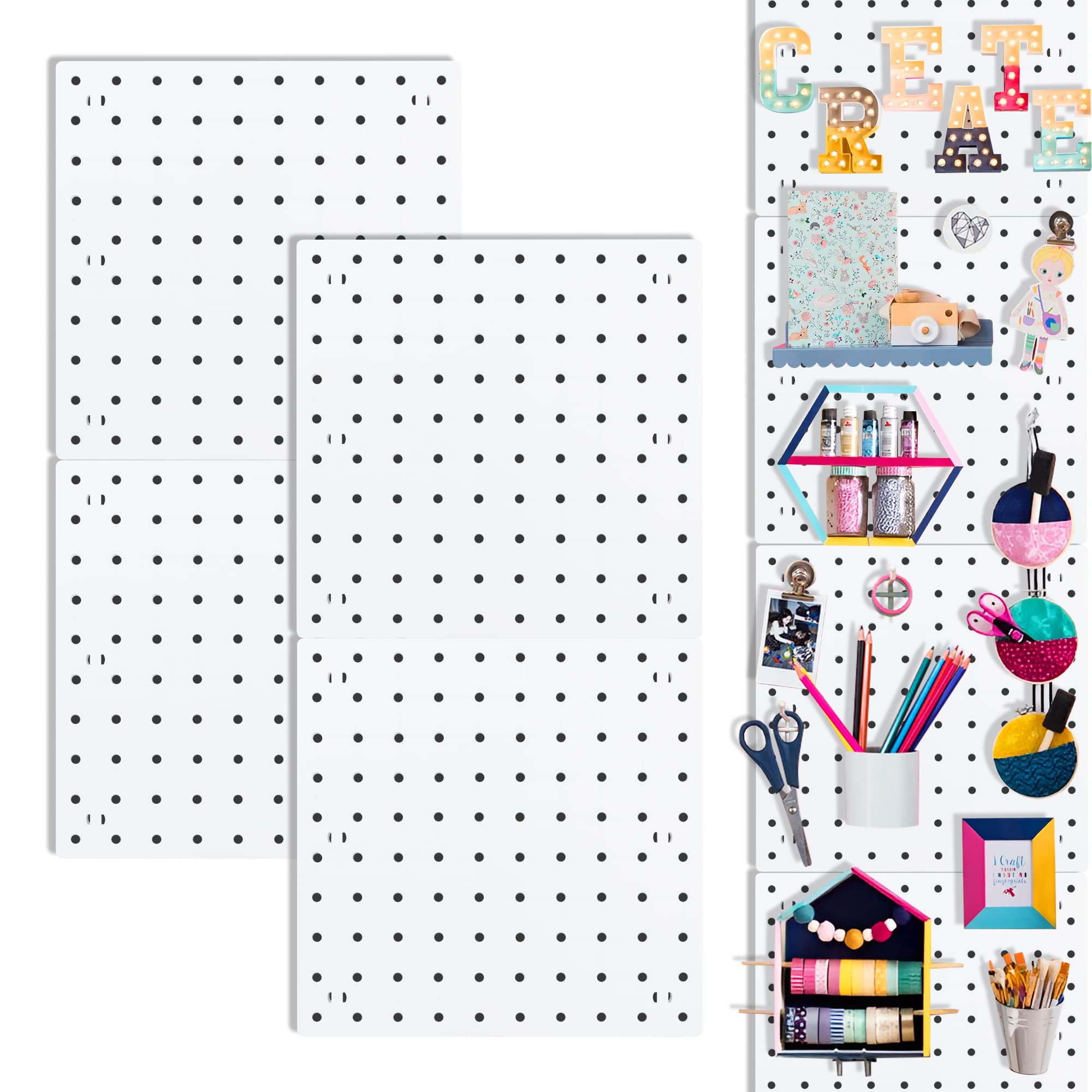 Pegboard Wall Organizer Panels, Multi-Room, Easy to