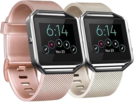 ATUP Correas Compatible con Fitbit Blaze Muñequera (2 Pack), Classic Reemplazo Fitbit Blaze Correa [No Marco]: Amazon.es: Deportes y aire libre