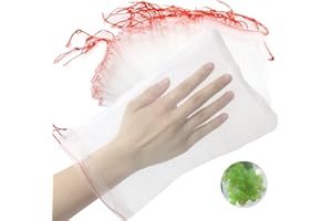 Feitore 100 Pcs Fruit Protection Bags, 10"x6" Insects Mosquito Bug Net Barrier Bag Garden Plant Flower Fruit Protect Bag Mesh Netting Bags from Birds Squirrels Insect Pest