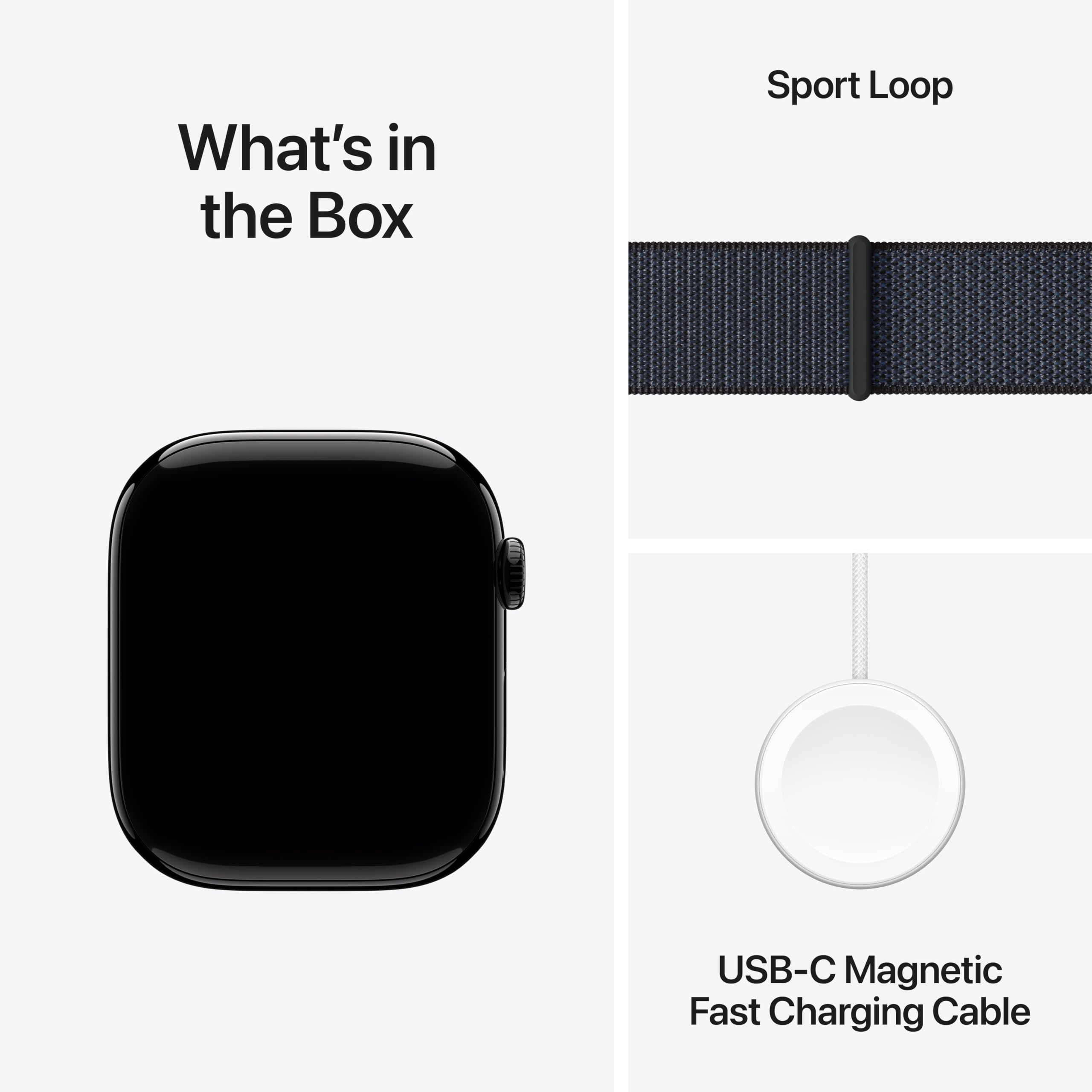 Apple Apple Watch Series 10 [GPS 46mm case] Smartwatch with Jet Black Aluminium Case with Ink Sport Loop. Fitness Tracker, ECG App, Always-On Retina Display, Carbon Neutral