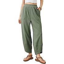 FREEOAK White Cozy for Women Casual Office Work Black Gaucho
