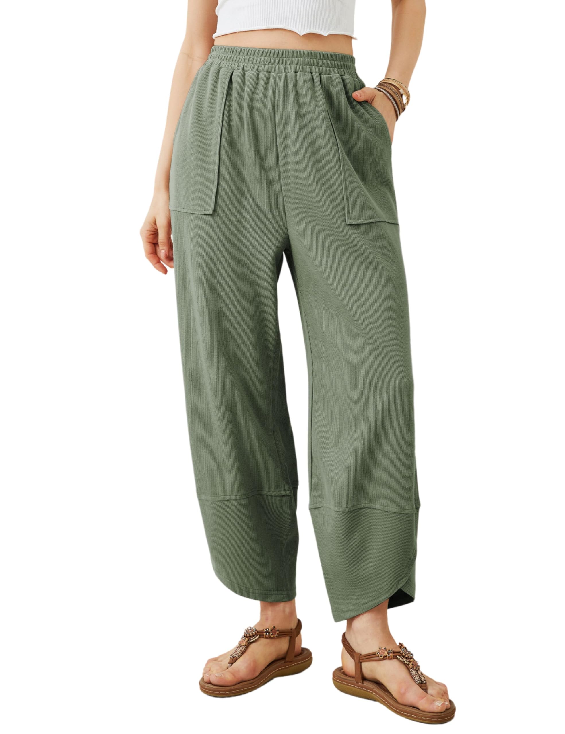 Xiaoxuemeng Womens Baggy Wide Leg Pants Casual