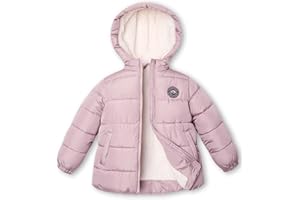 maoo garden Little Girls Winter Jacket 4-7 Years Toddler Puffer Fleece Lined Lightweight Water-Resistant Coat