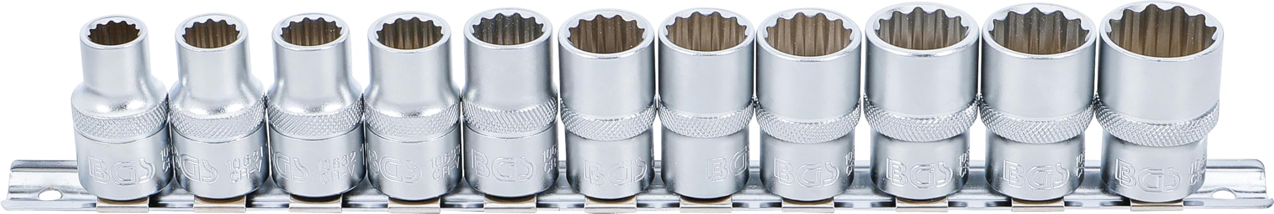 BGS 9107 | Socket Set, 12-point | 12.5 mm (1/2") Drive | 10 - 21 mm | 11 pcs.