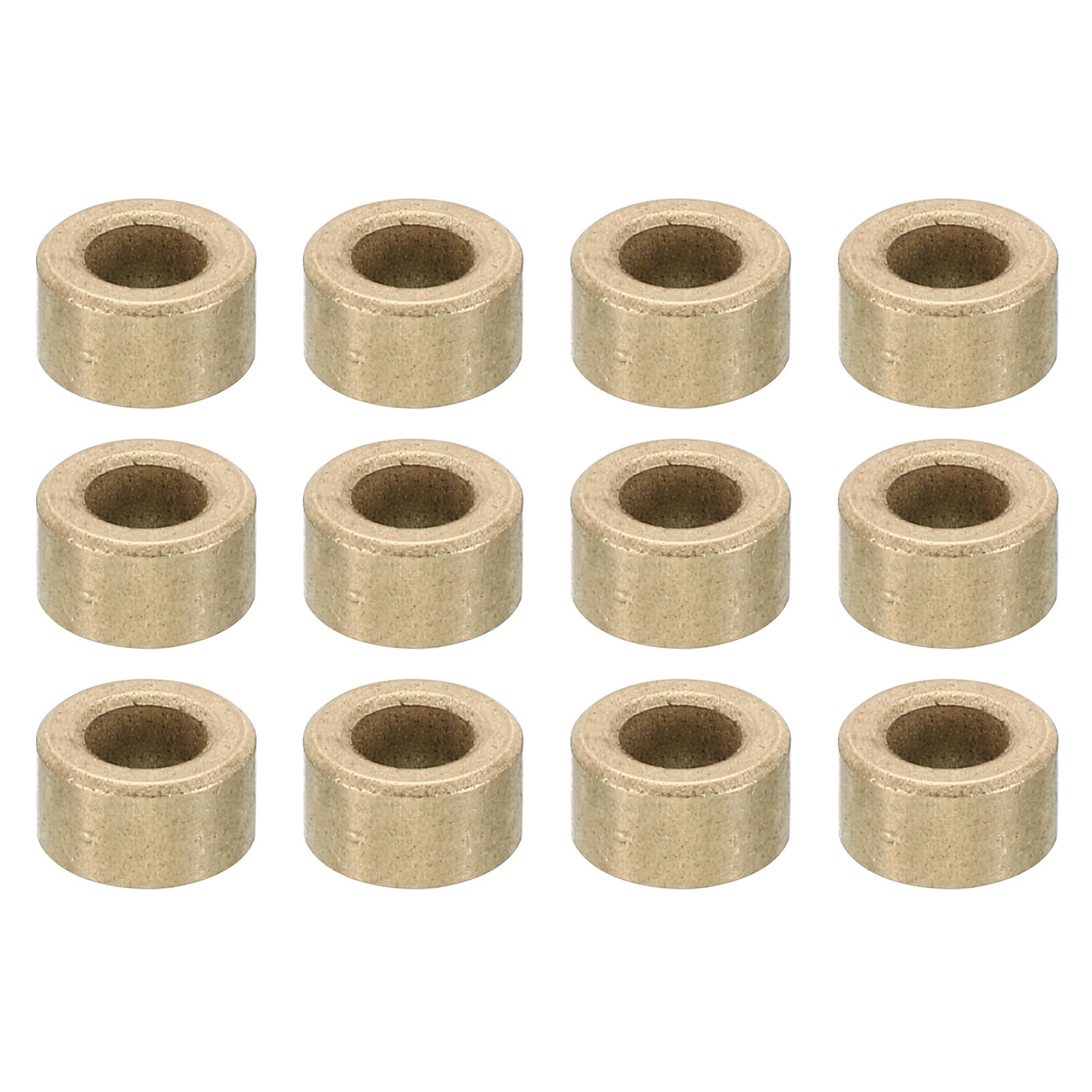 PATIKIL M5 Brass Spacers, 12 Pcs Metal Spacer Brass 5mm ID x 9mm OD x 5mm L Brass Spacers Screw Standoff for 1/5 Inch or M5 Screw