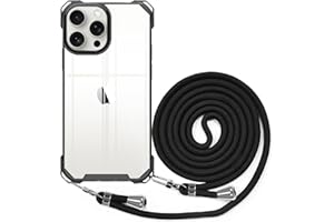 BEIMEITU Crossbody Phone Case for iPhone 15 Pro Strap, Crossbody Cover with Neck Cord Strap,Transparent Clear PC Lanyard Phone Case for iPhone 15 Pro