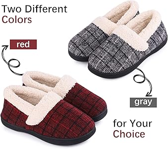 plaid house shoes