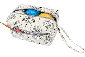Luxja Small Yarn Storage Bag, Portable Knitting Bag for Yarn Skeins, Crochet Hooks, Knitting Needles (up to 8 Inches) and Oth