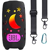 co2CREA Soft Silicone Case Replacement for JBL Pulse 5 Waterproof Portable Bluetooth Speaker (Black Case)