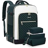 LOVEVOOK Large Travel Backpack for Women, TSA Carry on Backpack for Airplanes, 40L Personal Item Travel Bag for Women fits 17" Laptop,Waterproof Carry on Bag Airplane Approved with 3 Packing Cubes