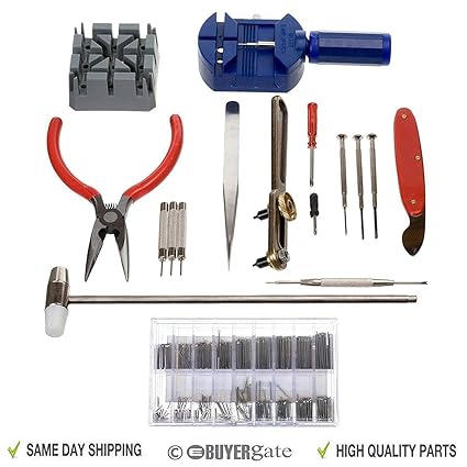 ACENIXÂ® 124 PCS WATCHMAKER WATCH REPAIR TOOL KIT BACK CASE OPENER REMOVER SPRING PIN BAR by ACENIXÂ®