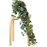 Retrograde 32" Realistic Fake Pothos Ivy Plant Silk Artificial Plant for Aesthetic Home Decor Indoor (Dark Green)