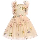 Kids Girls Confetti Birthday Princess Dress Ruffle Sleeve Boho Cake Smash Photo Shoot Outfit 3-10T