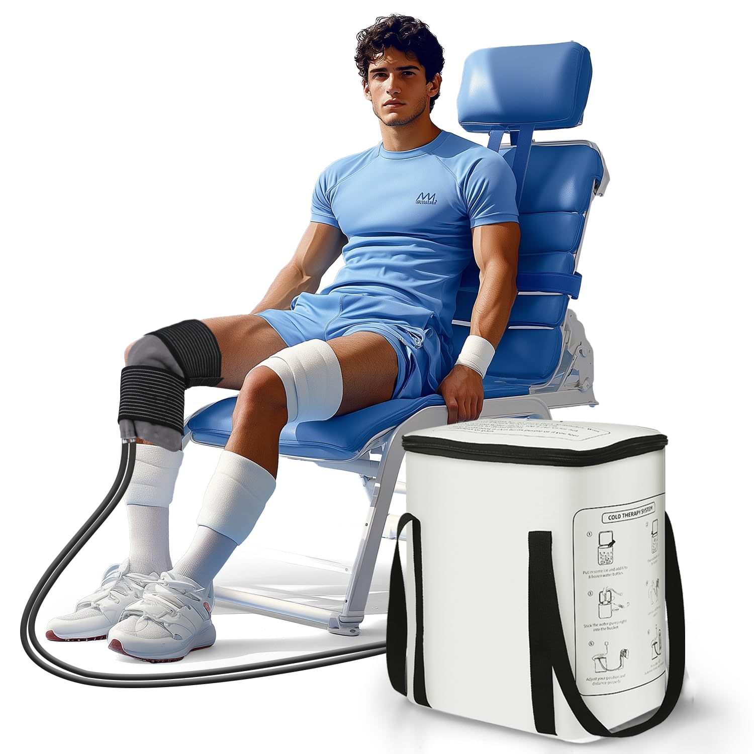Photo 1 of Ice Machine for Knee After Surgery, Cold Therapy Machine for Knee Replacement Shoulder Post-Surgery Recovery, knee Ice Pack Machine for Pain Relief, Ideal for Sports Injuries, Sprains, Reduce Swelling
