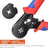 Flintronic Ferrule Crimping Tool, Self-Adjusting Ratchet Crimper, 23-7 AWG view 4