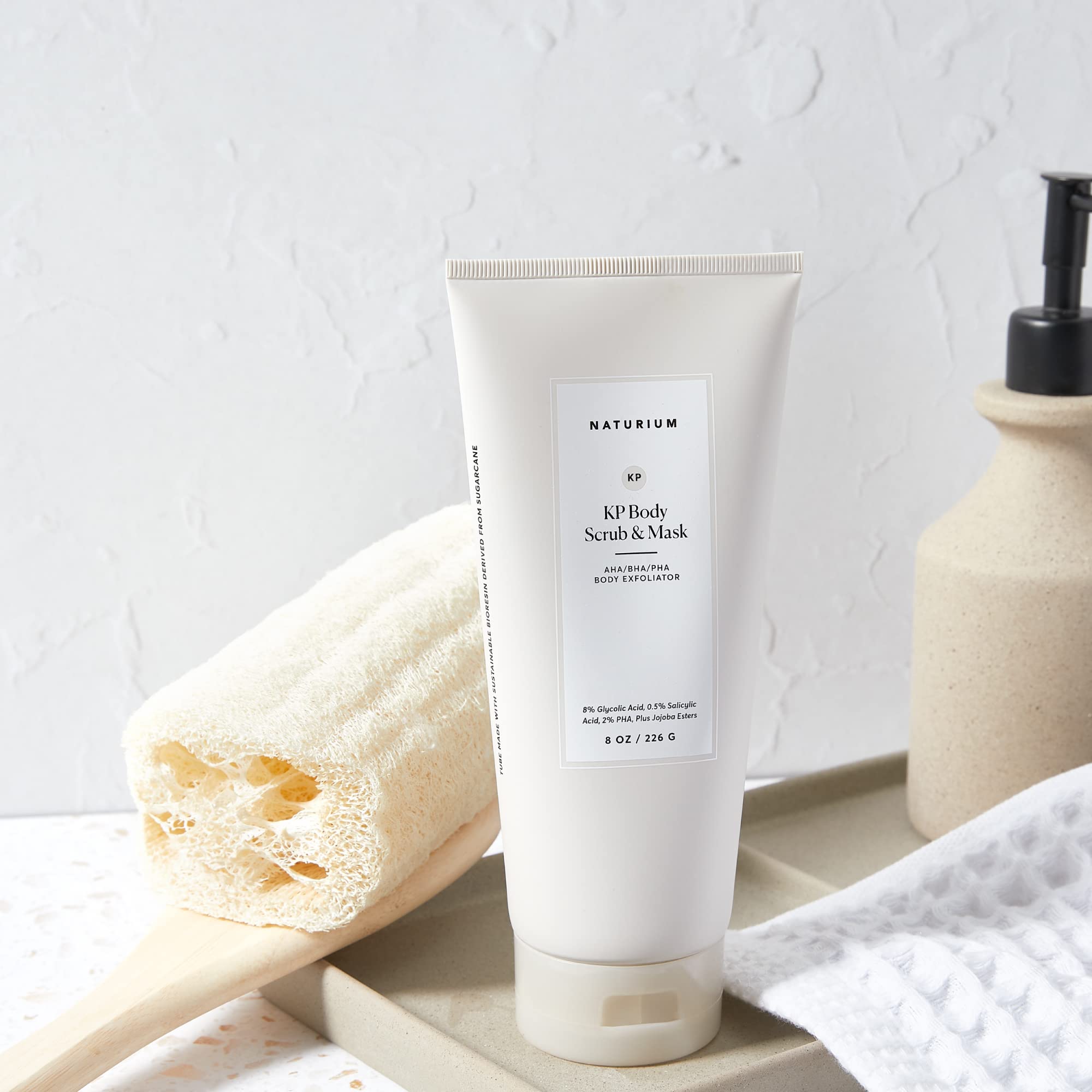 Naturium KP Body Scrub & Mask for Keratosis Pilaris, Bump Eraser Shower Scrub & Exfoliator for Skin, 8 oz - Image 6