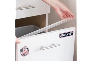 Cabinet Hero Slimline Cabinet Edge Protector - Prevents Chipping, Wear, Discoloration - Drawer Edge Guard, Bumper for Drawer - Easy Slip-On Installation - 3/4" Thick, 18" Length, Clear, Pack of 4