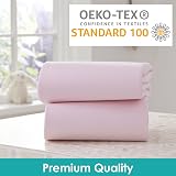Clair de Lune 2 Pack Fitted Jersey Cot Sheets 60 x 120 Pink view 7