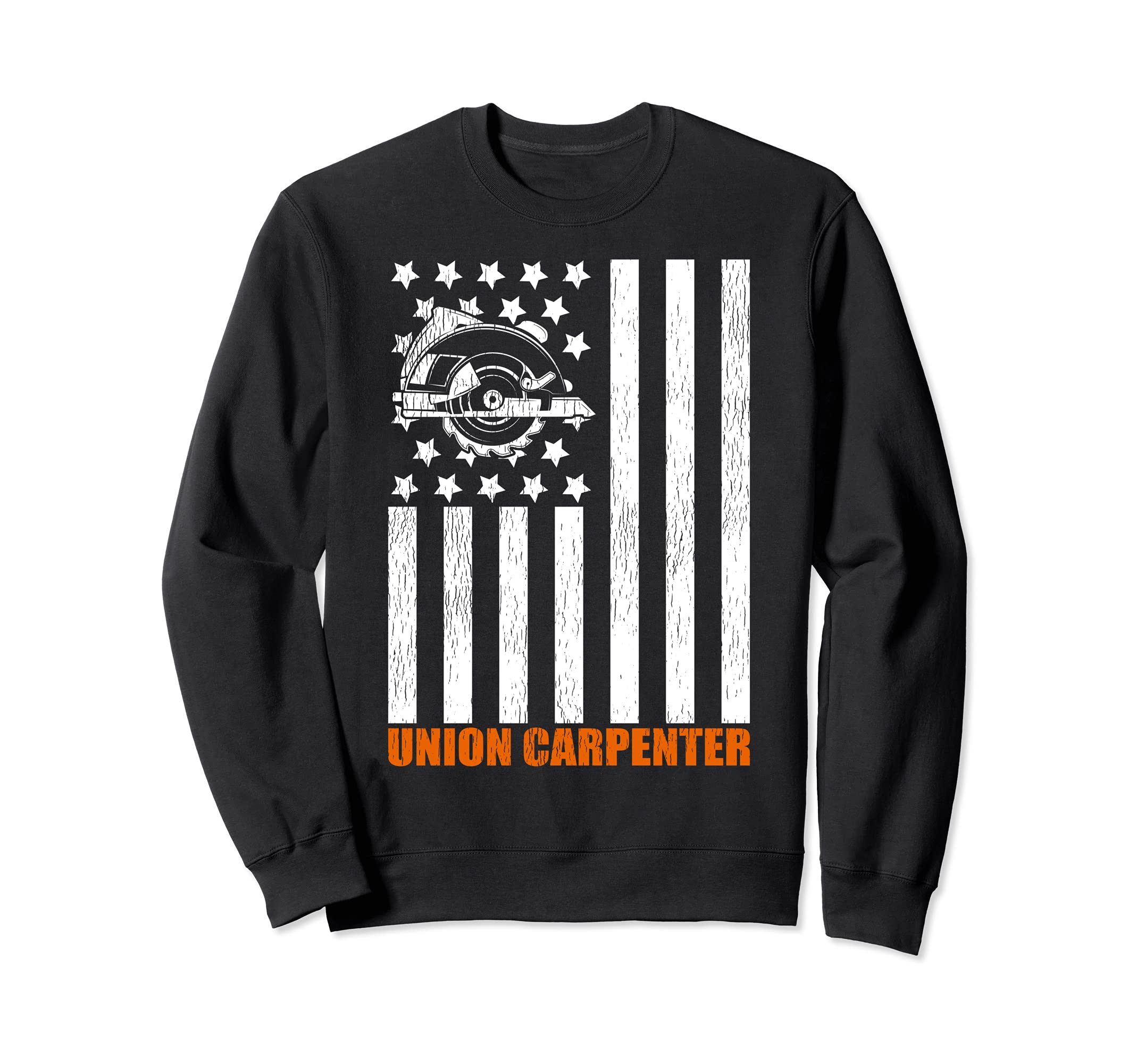 Union Carpenter Patriotic American Flag Sweatshirt