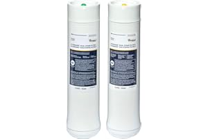 Whirlpool WHEEDF Dual Stage Replacement Pre/Post Water Filters | Fits WHADUS5 & WHED20 Filtration Systems | 1 Set, Pack of 2, Grey , Gray