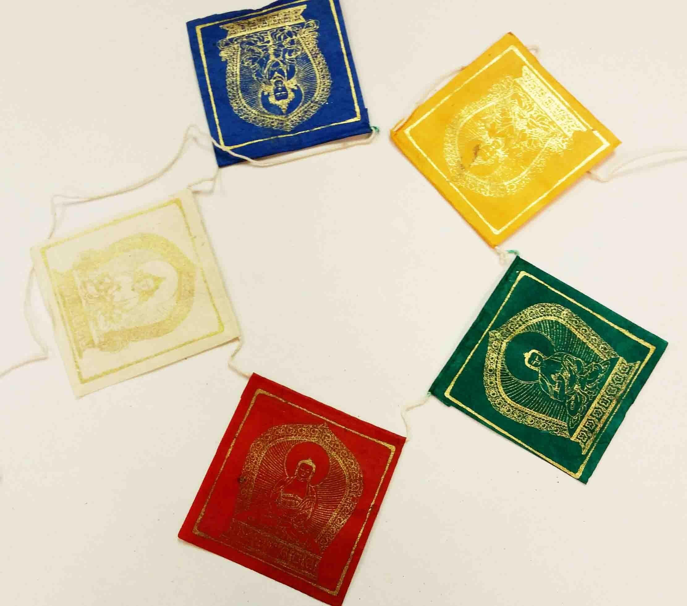 5 Buddha Prayer Garland Flags